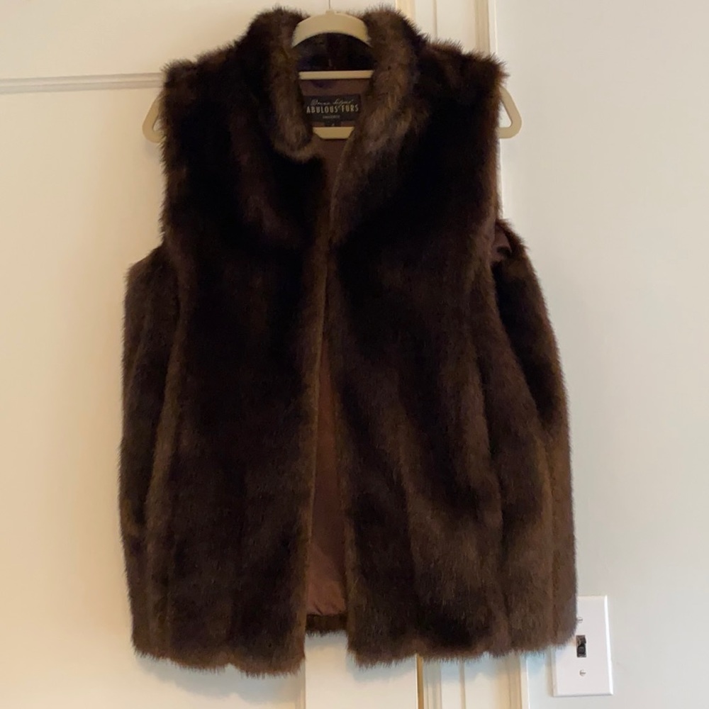Faux Fur vest by Fabulous Furs.